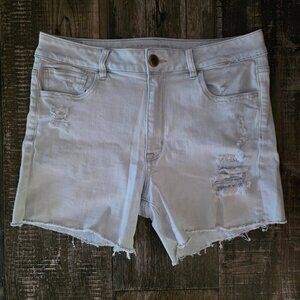 American Eagle Woman's Super Stretch Cut Off Jean Shorts Size 14